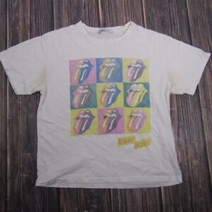 Daydreamer Rolling Stones Tongue Shirt Mens XS White Band Music Graphic Tee